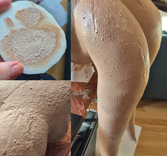 Latex auf Schaumstoff... erst denkt man, das wird absolut niemals eine deckende Schicht, aber nach Schicht 3 oder 4 klappt es dann