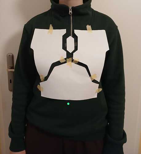 Papierplattenanprobe